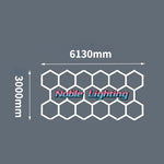 plafonnier led hexagonal moderne structure géométrique blanc lumineux 2000 lumens