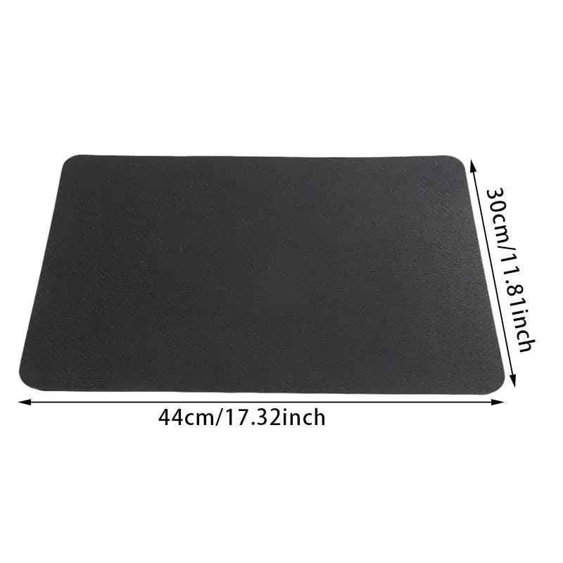 tapis protection cuisine noir résistant chaleur adhésif 44x30cm moderne antidérapant