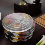 plateau decoratif silicone motif floral moderne coaster exposant bijoux transparent blanc