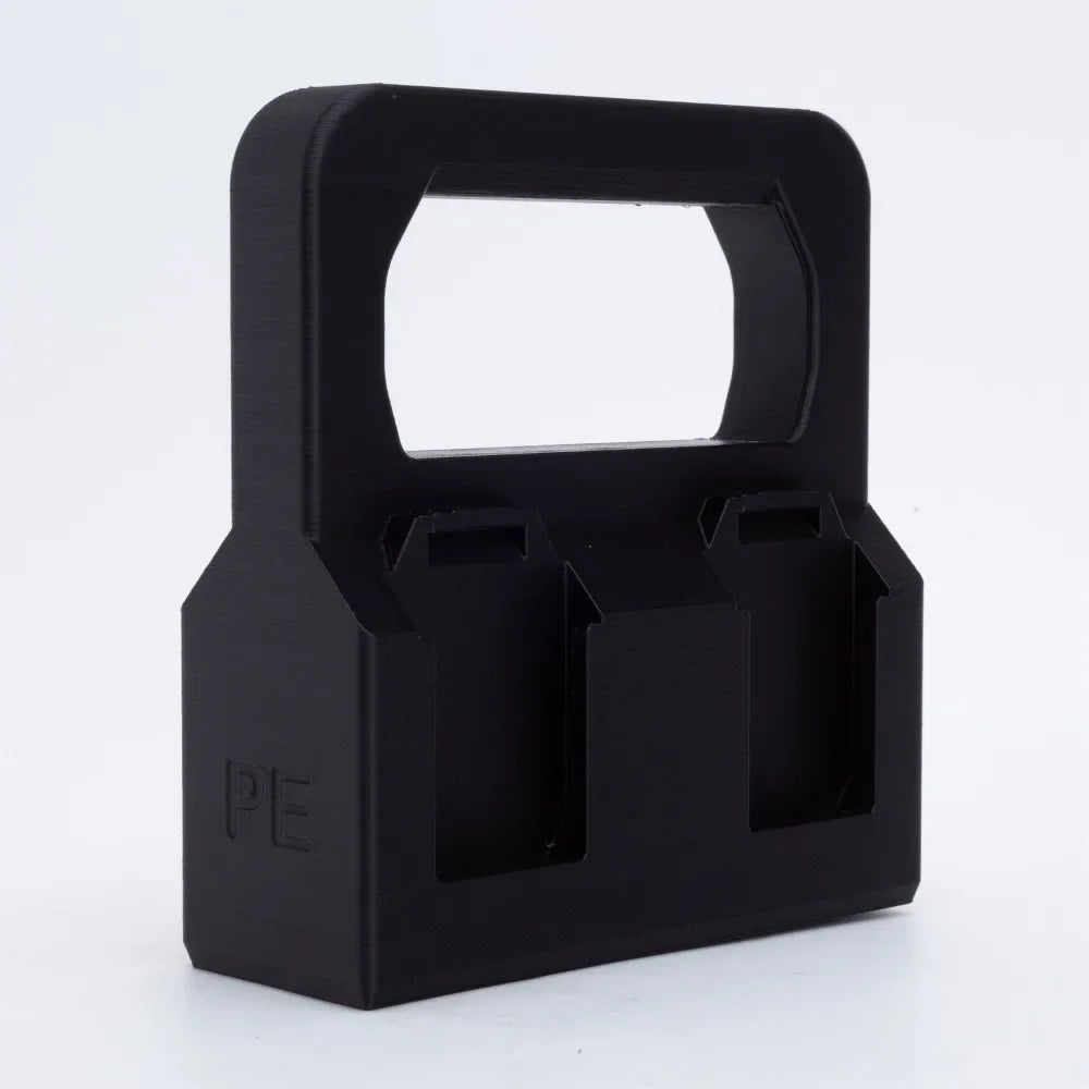 support rangement batterie noir texturé 3d fonctionnel utilitaire compartiments sans piles