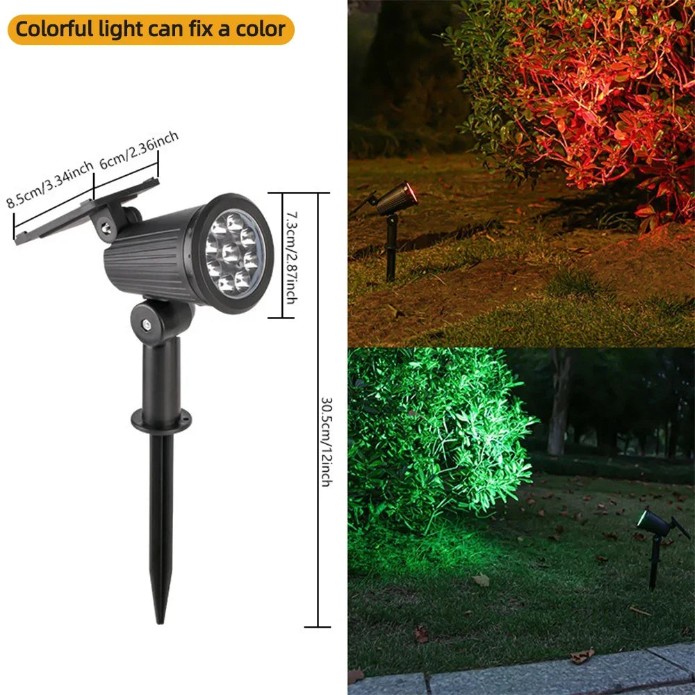 spots solaires extérieurs led rgb ip65 moderne autonomes réglables jardin noir