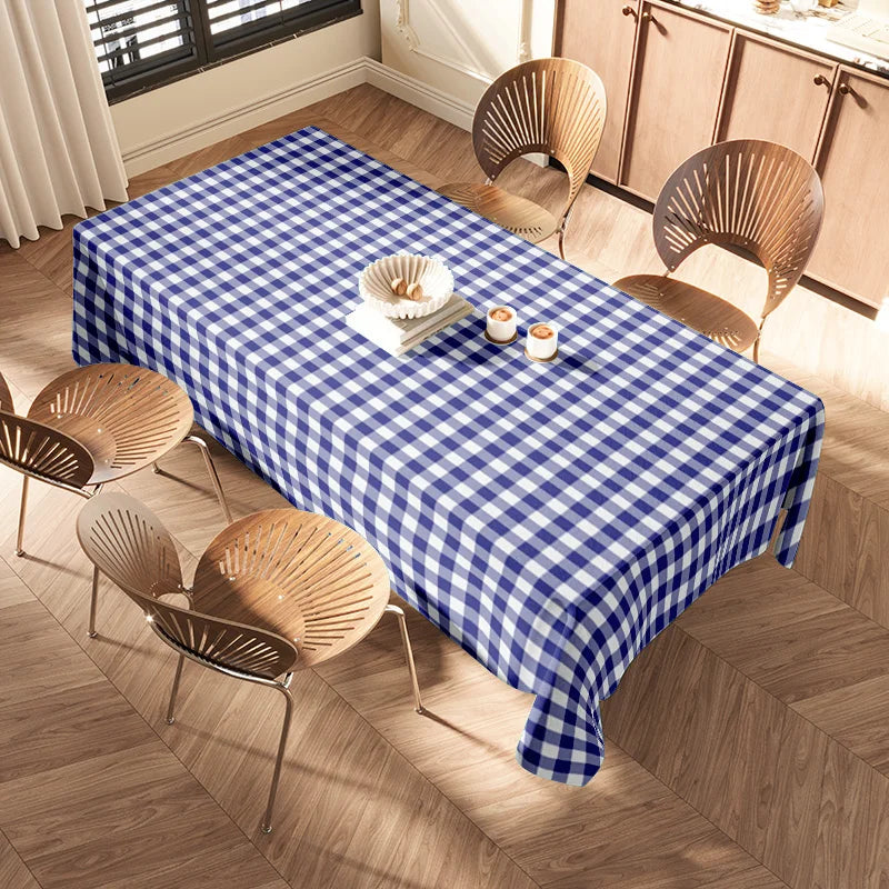 nappe carreaux bleu marine blanc réversible polyester machine printemps été automne hiverextérieur fêtes