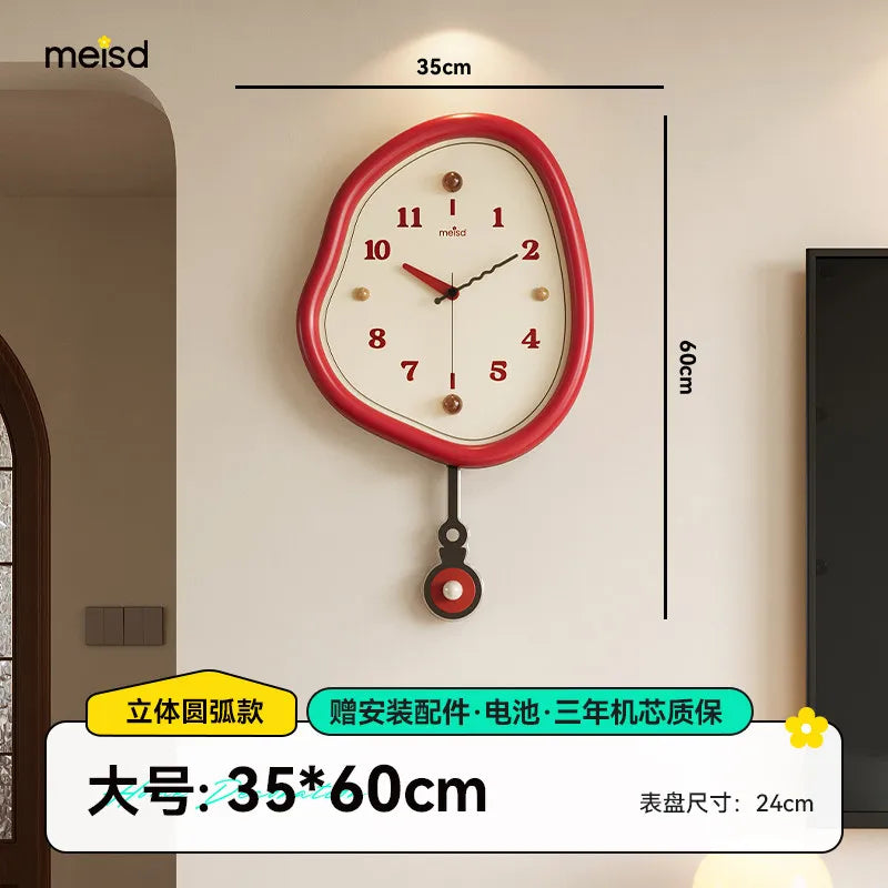 horloges murales modernes vert marron circulaire chiffres blancs pointeurs couleurs opaques fixations