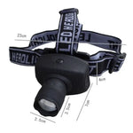 lampe frontale led super lumineuse noire ruban rayures ajustable camping