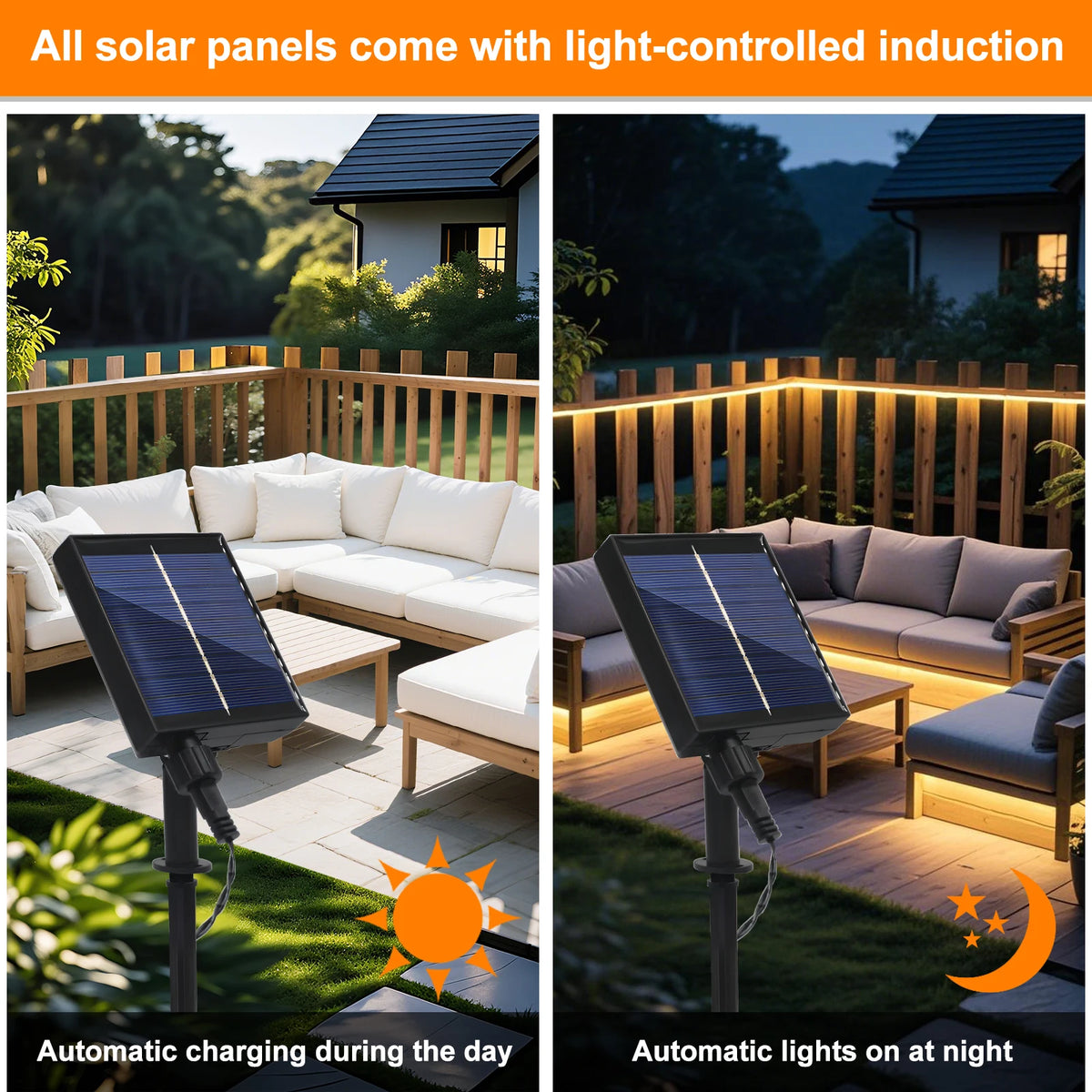 ruban led neon solaire blanc chaud flexible etanche decoration interieur exterieur