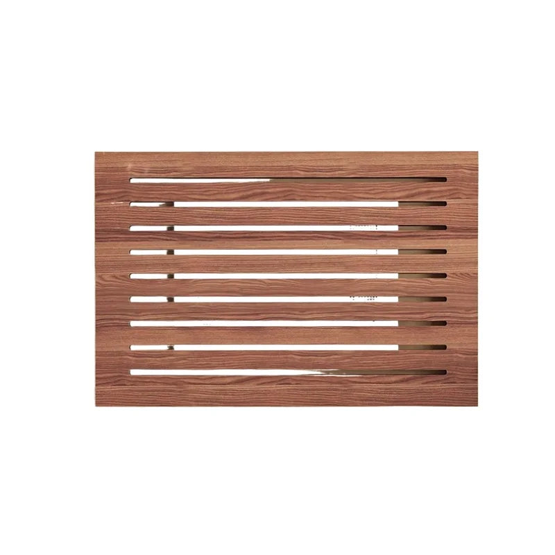 radiateur mural bois naturel moderne rayures horizontales salon appartement chic