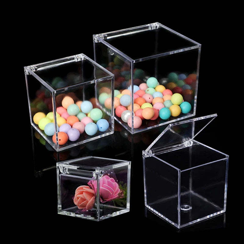 boîtes bijoux transparentes modernes colorées porte bijoux plastique gọn/vnd