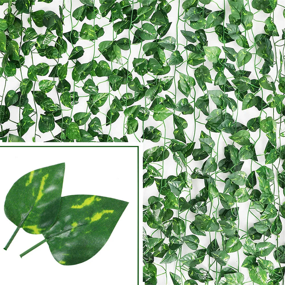 guirlande artificielle feuilles vertes modernes 78 pouces décoration intérieure extérieure mariage anniversaire festive