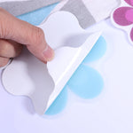 sticker anti dérapants fleurs modernes salle bain bleu vert orange rose violet éco responsable