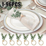 anneaux serviettes bois feuilles eucalyptus rustique naturel decoration table restaurant