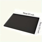 tapis sol moderne silicone hexagonal noir 94cm 56cm imperméable cuisine évier