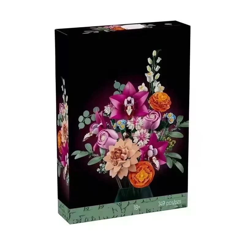 bouquets fleurs artificielles roses orchidées multicolores détaillées intérieur fête decoration