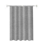 Image représentant des rideaux en tissu tissé de couleur grise et argentée avec des œillets en métal, fabriqués à partir de lin de qualité. Ces rideaux en lin apportent une élégance naturelle et une touche de sophistication à n'importe quelle pièce. Idéaux pour la décoration intérieure, ils sont également fonctionnels en bloquant la lumière extérieure.