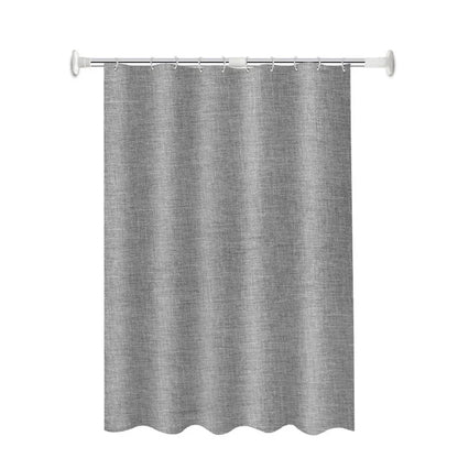Image représentant des rideaux en tissu tissé de couleur grise et argentée avec des œillets en métal, fabriqués à partir de lin de qualité. Ces rideaux en lin apportent une élégance naturelle et une touche de sophistication à n'importe quelle pièce. Idéaux pour la décoration intérieure, ils sont également fonctionnels en bloquant la lumière extérieure.