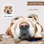 oreiller personnalisé animal visage chien chat coton polyester lavable double face