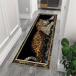 tapis léopard moderne noir beige marron intérieur extérieur sol chambre décoration maison