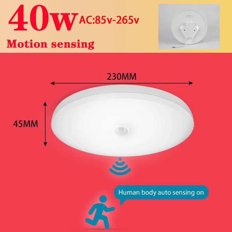 Lampe détecteur mouvement blanc moderne minimaliste vis fixation support led