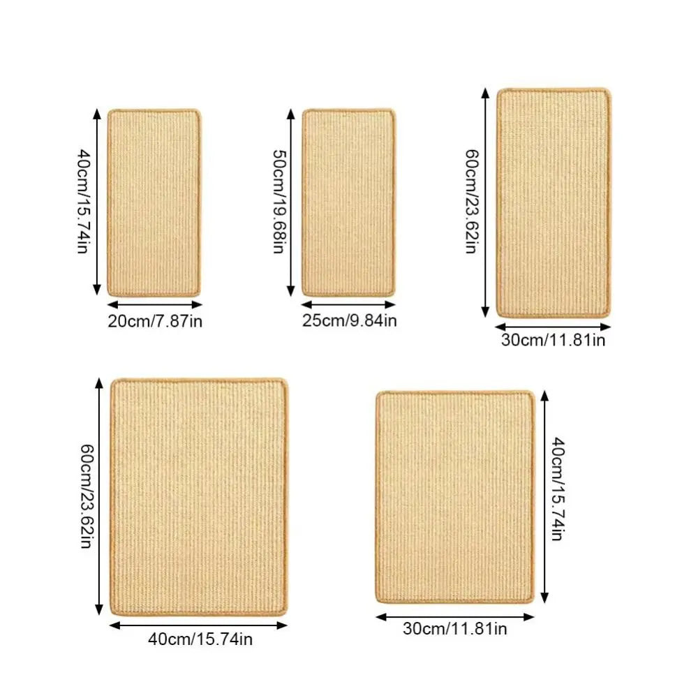 grattoirs chats sisal beige bordure marron adhésif portable modernes multifonctionnelsintérieur
