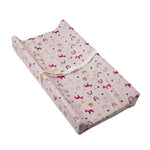 tapis changement bébé beige bleu clair imprimé dinosaures poissons ceinture sécurité moderne pratique