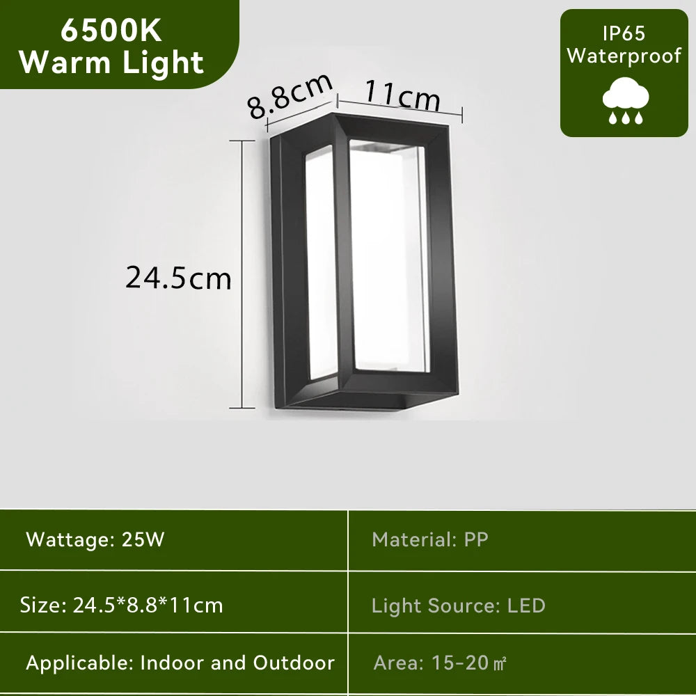 lampes murales led modernes noir blanc marron clair extérieur intérieur blanc froid blanc chaud