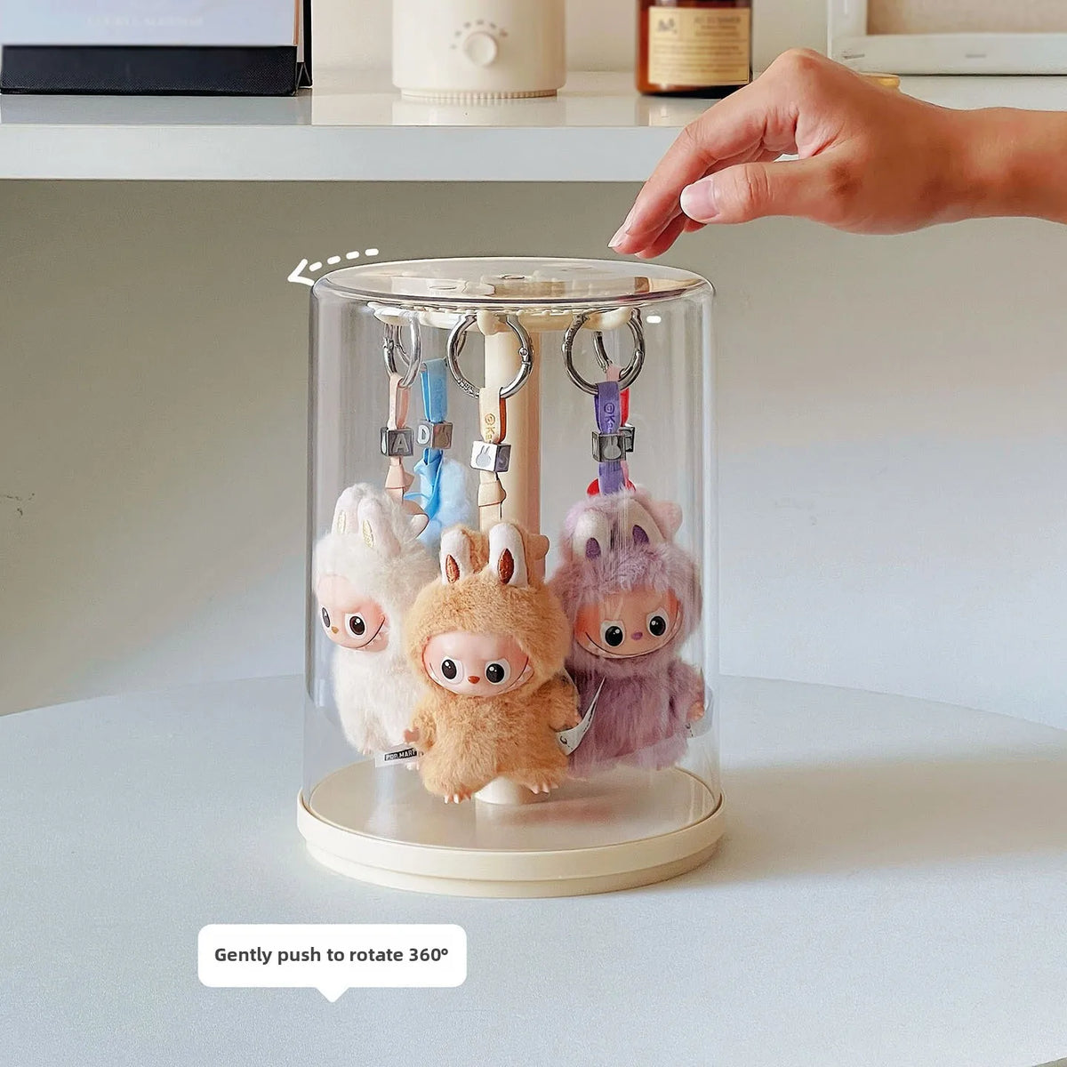 porte clés peluche transparent moderne doux moelleux blanc beige rose violet bleu jaune orange