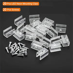 clips fixation ruban led transparent moderne 8x16mm 6x12mm vis pack 100pcs