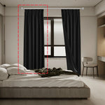 rideau moderne gris foncé uni opaque salon chambre coucher