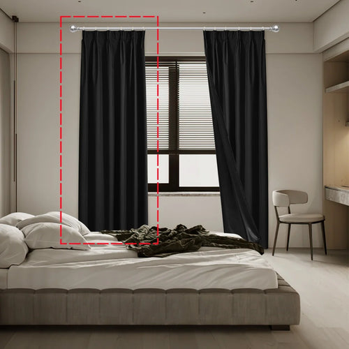 rideau moderne gris foncé uni opaque salon chambre coucher
