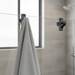 porte serviettes mural cactus noir clips moderne salle bain ABS