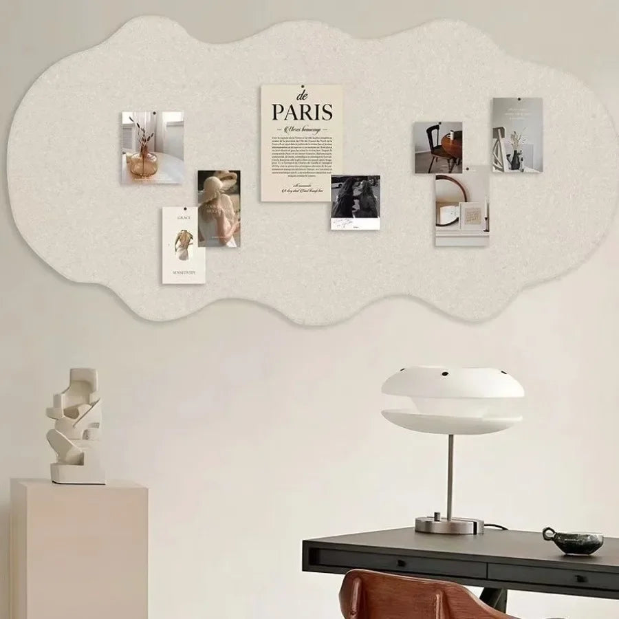 tableau pin's moderne adhésif couleur beige clair tissu uni durable résistant salissures