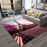 Tapis rectangulaire motif Tour Eiffel