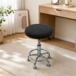 housse tabouret tissu carreaux gris moderne polyester amovible lavable adhésif protection durable cuisine salle