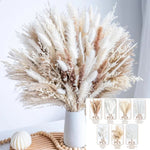 décoration intérieure bouquet fleurs séchées eucalyptus pampa naturel rustique beige vert
