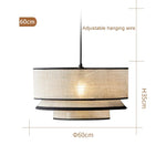 lumière suspendue tissu beige clair texture moderne opacité câble blanc chambre salon