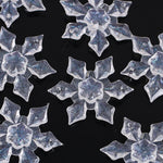 décoration noël étoile transparente acrylique reflets argentés facettes géométriques moderne camping intérieurextérieur