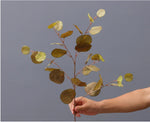 décoration intérieure branche artificielle feuilles ovales multicolore naturelle extérieur automne verte rose bleue orangée