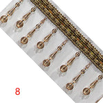 ruban décoratif élégant paillettes or bleu marron gris 10cm 10cm