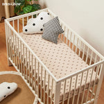 drap housse coton bébé arc ciel floral nuages motifs doux minimaliste enfantin protège matelas