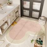 tapis bain doux moelleux rose clair vert pastel bleu clair moderne confortable