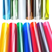 film autocollant décoratif transparent jaune rouge vert bleu orange rose blanc noel lisse moderne