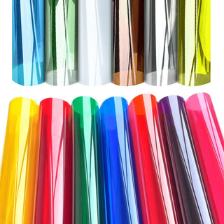 film autocollant décoratif transparent jaune rouge vert bleu orange rose blanc noel lisse moderne
