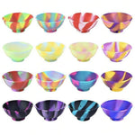 bol silicone multicolore rayures colorées moderne rangement maison