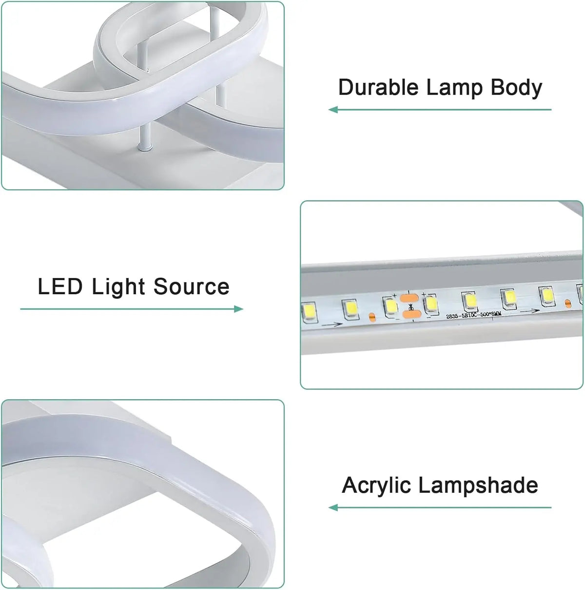 plafonniers led modernes blancs géométrique opaques murale éclairage quotidien cuisine chambre salon