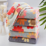 serviettes molleton fleurées gris rouge jaune orange douces absorbantes moderne pack random couleur