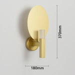 applique murale moderne or noir ampoule led finition mate éclairage quotidien minimaliste chambre salon