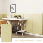 panneaux décoratifs modernes tissu lin adhésifs résistants l'eau beige clair 35cm 50cm 2pcs 4pcs