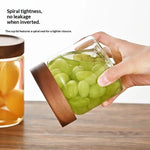 pot conserves verre transparent couvercle bois poignée moderne minimaliste almacenamiento alimentos