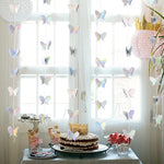 guirlande papillons 3d multicolore moderne adhésif mariage anniversaire décoration événement festive
