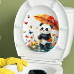 sticker mural panda fleuri auto adhésif cartoon coloré maison salon chambreOpaque stickers animaux décoratifs