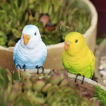 figurines perroquets résine couleur bleue jaune verte rouge tropical suspension crochetextérieur jardinintérieur decoration